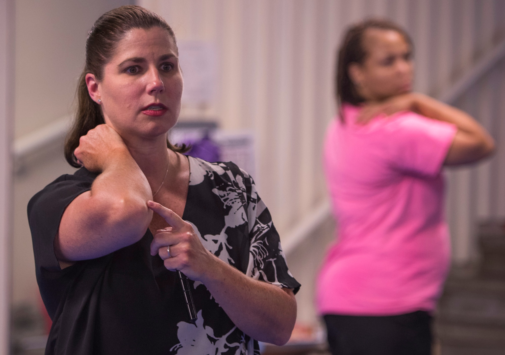 The Women’s Equality Day committee hosted two women’s self-defense events at the fitness lab here Aug. 16 and 17. 

The events were held to celebrate the 97th anniversary of Aug. 26, 1920, the date women were granted the right to vote, known as women’s suffrage.