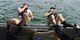U.S. Air Force diving students fall back into the ocean during a recovery exercise in the Gulf of Mexico, Aug. 15, 2017. The Naval Diving and Salvage Training Center schoolhouse provides both a controlled diving environment, as well as direct access to open water diving throughout the Gulf of Mexico. (U.S. Air Force photo by Senior Airman Cody R. Miller/Released)