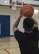 A patron of the Domenici Fitness Center practices his shot in the basketball court at Holloman Air Force Base, N.M., Aug. 23, 2017. The 49th Force Support Squadron was recently awarded the Air Force A1 Level Award for Fitness and Sports Program of the Year, representing the hard work and time put in by every member of the fitness center and their support for Team Holloman. (U.S. Air Force photo by Senior Airman Chase Cannon)