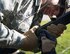 A U.S. Airman assigned to the 435th Security Forces Squadron helps assemble the stand for a perimeter security camera during Exercise Lending Hand on Ramstein Air Base, Germany, Aug. 21, 2017.