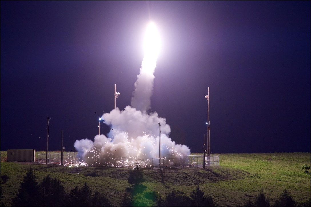 Missile interceptor launches