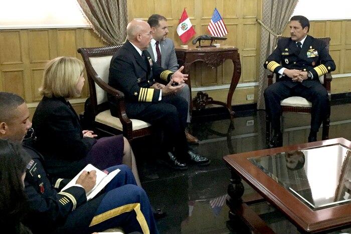 Military leaders meet in Lima, Peru.