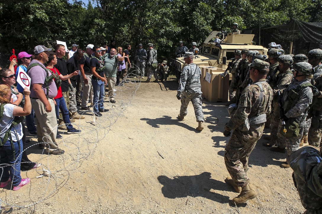 Approximately 600 U.S. Army Reserve Military Police Soldiers took part in the CSTX, which is designed to bring Soldiers from various operational specialties work and train together on a situational exercise that replicates units deploying to combat. This training exercise trains America's Army Reserve to be capable, combat ready and lethal.