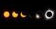 The stages of the solar eclipse are displayed in this composite photo of the North American solar eclipse over Casper, Wyo., Aug. 21, 2017. Casper was in the middle of the solar eclipse path and experienced 100 percent totality as the moon obscured the sun. (U.S. Air Force illustration by Staff Sgt. Christopher Ruano)
