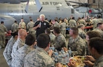 Guy Fieri visits Joint Base San Antonio-Lackland June 19, 2017 as part of Fieri’s television show, Guy’s Family Road Trip.