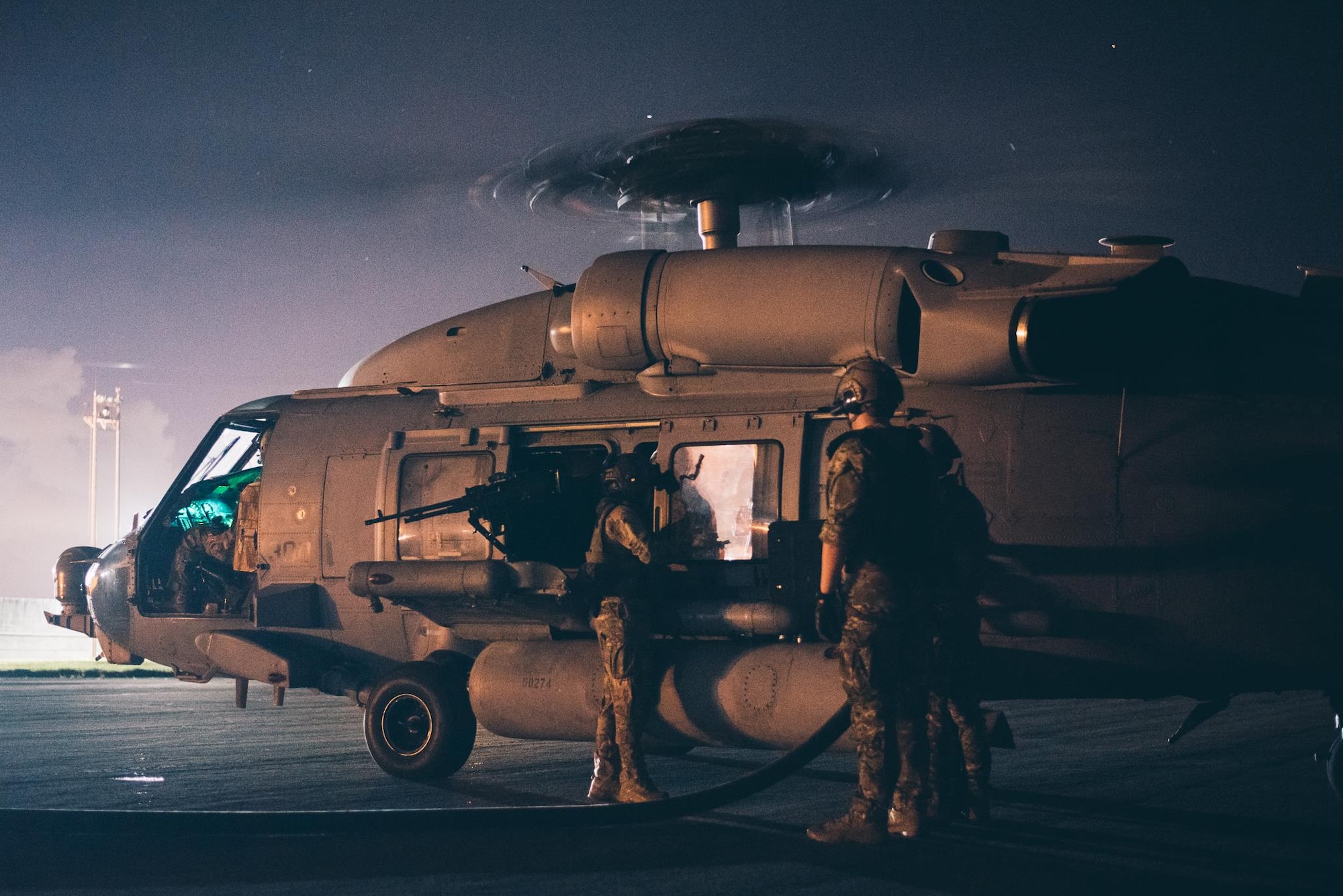 Kadena forward area refueling point team conducts nighttime refueling training