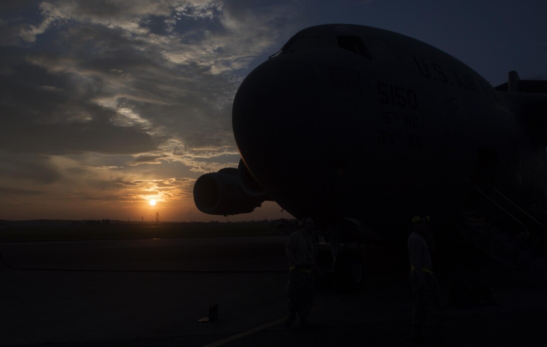Yokota Air Base, Hickam Air Force Base, 123rd Airlift Wing, Louisville National Guard, Contingency Response Group, Maintenance, C-17 Globemaster III, 730 Aircraft Maintenance Squadron