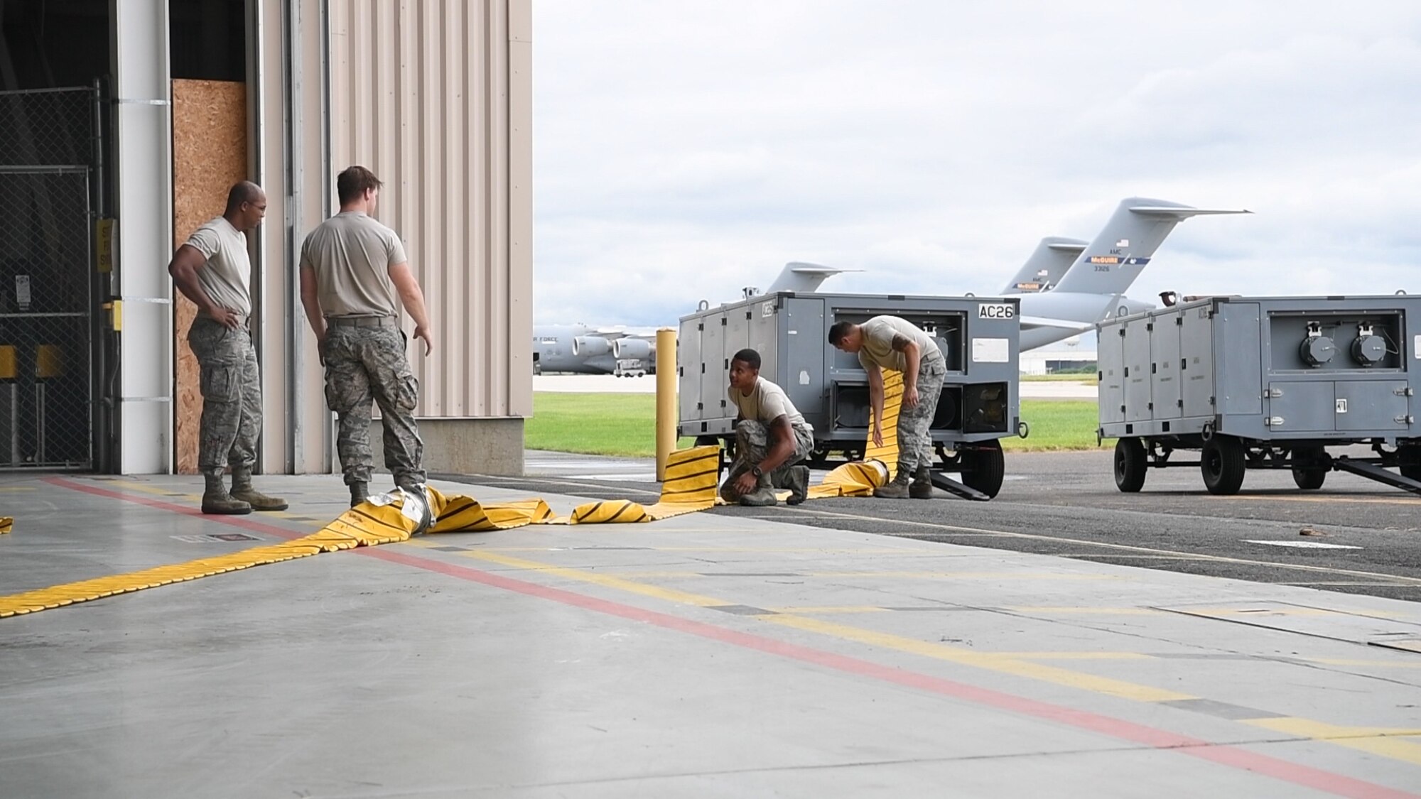 Active and reserve Airmen work hand in hand to keep the C-17's prepared to fly.