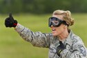 U.S. Air Force Master Sgt. Ashby Jakober, 445th Aeromedical Staging Squadron, Wright-Patterson AFB, Ohio, coordinates en-route patient movement during exercise Patriot Warrior at Young Air Assault Strip, Fort McCoy, Wis., Aug. 18, 2017. More than 600 Reserve Citizen Airmen and over 10,000 soldiers, sailors, Marines and international partners converged on the state of Wisconsin to support a range of interlinked exercises including Patriot Warrior, Global Medic, CSTX, Diamond Saber, and Mortuary Affairs Exercise (MAX).  Patriot Warrior is Air Force Reserve Command's premier exercise, providing an opportunity for Reserve Citizen Airmen to train with joint and international partners in airlift, aeromedical evacuation and mobility support.  This exercise is intended to test the ability of the Air Force Reserve to provide combat-ready forces to operate in dynamic, contested environments and to sharpen Citizen Airmen's skills in supporting combatant commander requirements. ( U.S. Air Force Photo by Tech. Sgt. Efren Lopez )