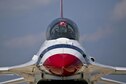 U.S. Air Force Maj. Whit Collins, the Opposing Solo Pilot for the U.S. Air Force Air Demonstration Squadron "Thunderbirds," prepares his aircraft for a practice flight at Air National Guard Base Atlantic City, N.J., Aug. 22, 2017. The Thunderbirds are in town performing at the Thunder Over the Boardwalk Air Show in Atlantic City, N.J. (U.S. Air National Guard photo by Master Sgt. Matt Hecht/Released)