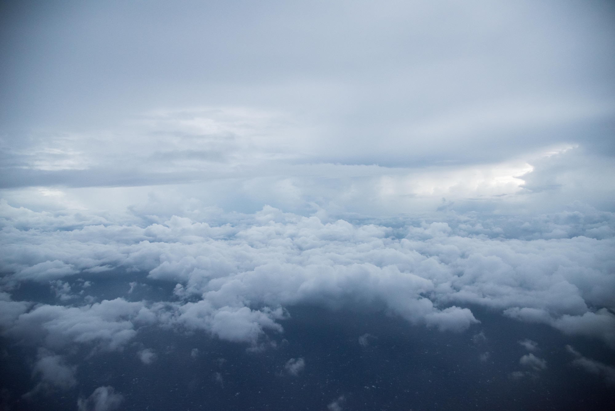 Clouds form in the eye of Hurricane Harvey during a flight into the storm by the 53rd Weather Reconnaissance Squadron Hurricane Hunters Aug. 24, 2017 out of Keesler Air Force Base, Mississippi. (U.S. Air Force photo/Staff Sgt. Heather Heiney)