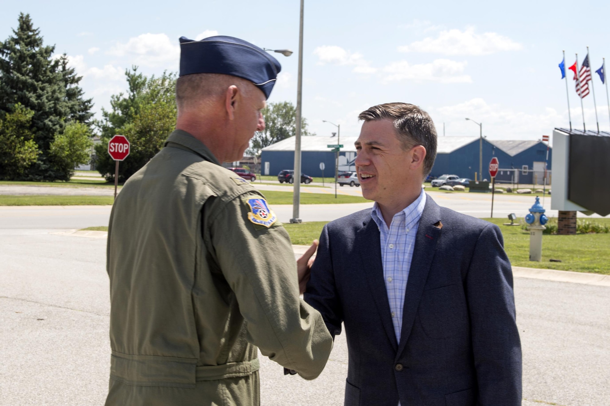 U.S. Rep. Jim Banks got a behind-the-scenes view of Grissom as he toured the base and met Airmen and civil servants of the 434th Air Refueling Wing August 23, 2017.