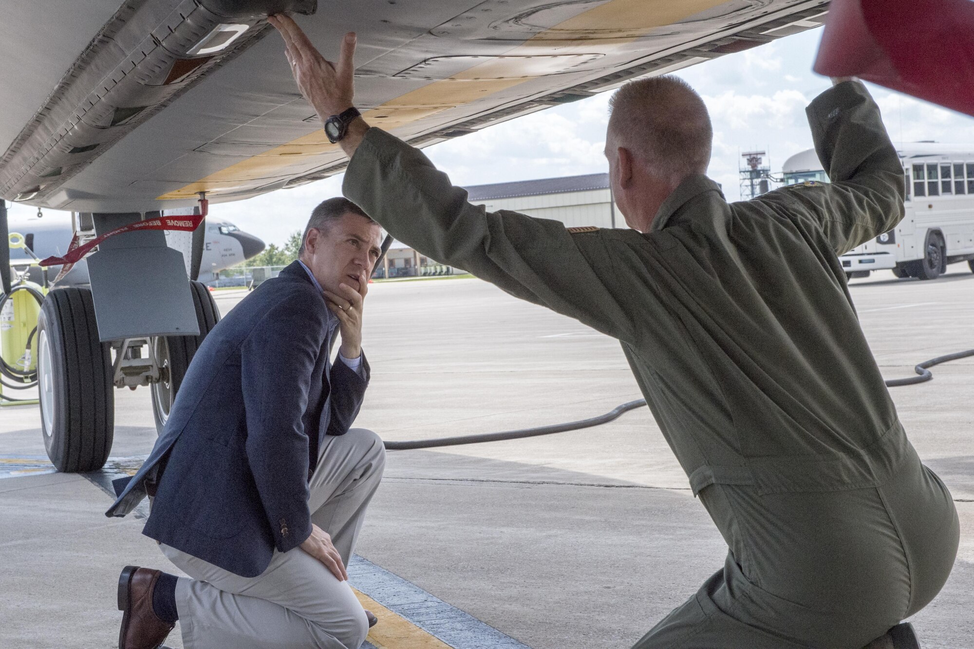 U.S. Rep. Jim Banks got such a behind-the-scenes view of Grissom as he toured the base and met Airmen and civil servants of the 434th Air Refueling Wing.