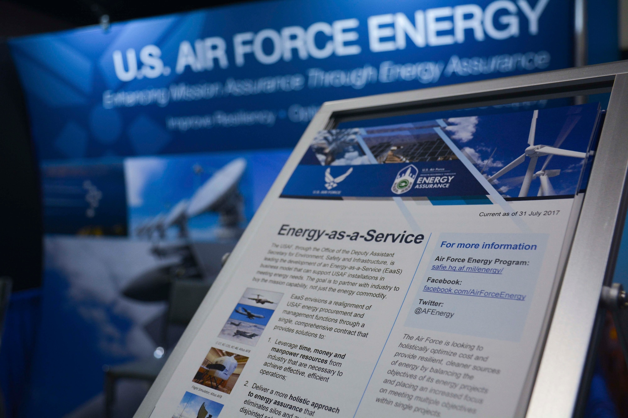 Photo of Air Force Energy booth at the 2017 Energy Exchange