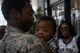 More than 20 Citizen Airmen from the 38th Aerial Port Squadron were greeted by loved ones and friends today at the Charleston International Airport when they returned to Charleston after a six month deployment to the Middle East. Some members were seeing their newborn babies in person for the first time.  (U.S. Air Force Photo / Michael Dukes)