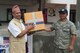 U.S. Air Force Lt. Col. (Dr.) William Chu, lead medical planner for Pacific Angel 17-4, presents donated hospital supplies to the Nepal Ministry of Education during PACANGEL 17-4 in Gorkha, Nepal, Aug. 20, 2017. PACANGEL is a multi-lateral humanitarian assistance civil military engagement, which improves military-to-military partnerships in the Pacific while also providing medical health outreach, civic engineering projects and subject matter exchanges among partner forces. (U.S. Air Force photo by Airman 1st Class Valerie Monroy)