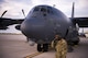 Master Sgt. David Wheeler, 9th Special Operations Squadron loadmaster, prepares for an MC-130J Commando II engine start Aug. 23, 2017 at Cannon Air Force Base, New Mexico. The 9th SOS retains mission readiness by maintaining pilot and aircrew training for normal, night and special operations. (U.S. Air Force photo by Staff Sgt. Charles Dickens/Released)