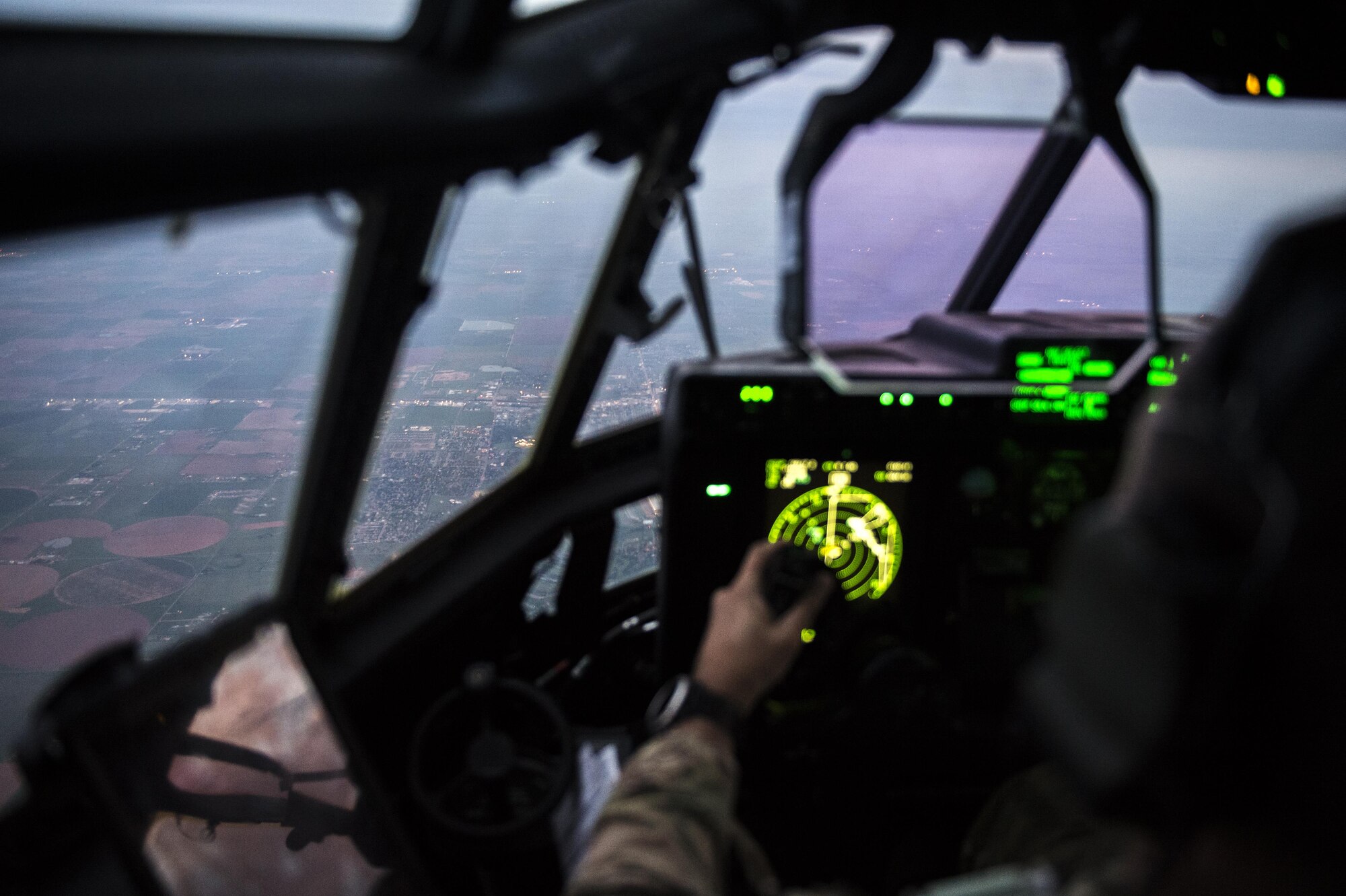 An MC-130J Commando II flies over New Mexico during an aerial refueling mission Aug. 23, 2017. The MC-130J can be aerially refueled to allow it to continue refueling low-flying aircraft. (U.S. Air Force photo by Staff Sgt. Charles Dickens/Released)