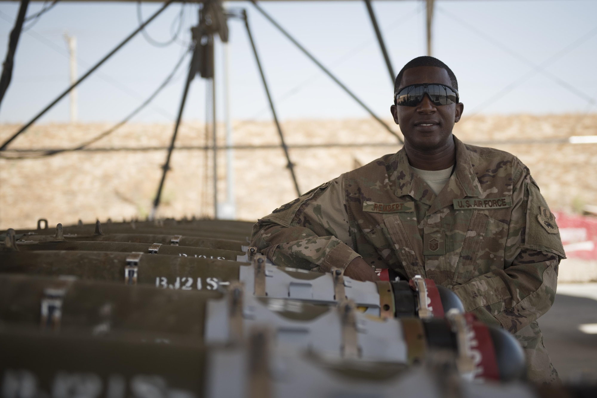 Master Sgt. Roderick Rembert is a munitions systems specialist assigned to the 455th Expeditionary Maintenance Squadron, Bagram Airfield, Afghanistan.