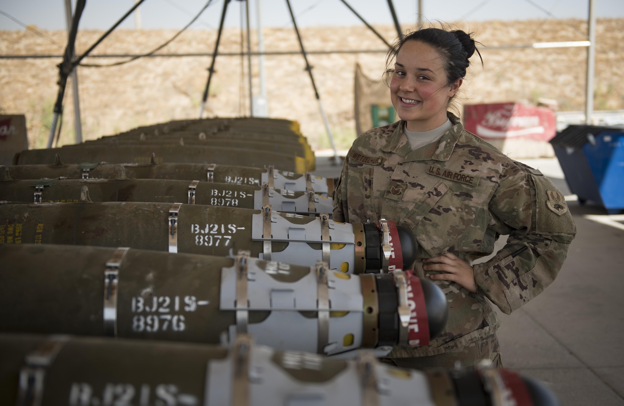 Staff Sgt. Ahbree Wetzel-Lee is a munitions systems specialist assigned to the 455th Expeditionary Maintenance Squadron, Bagram Airfield, Afghanistan.