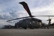 An HH-60G Pave Hawk remains ready in preparation for rescue operations following Hurricane Harvey, Aug. 25, 2017, at Moody Air Force Base, Ga.