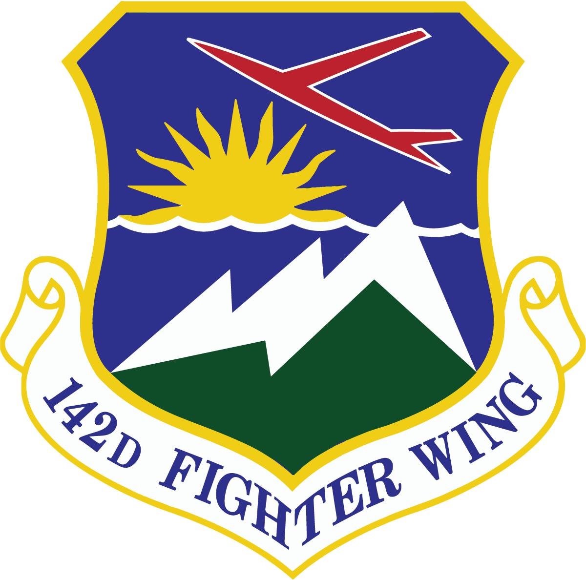 High resolution 142d Fighter Wing patch