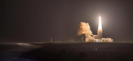 The 45th Space Wing supported Orbital ATK’s successful Minotaur IV rocket launch carrying the United States Air Force’s Operationally Responsive Space 5 satellite Aug. 26, 2017, at 2:04 a.m. from Space Launch Complex 46 Cape Canaveral Air Force Station, Fla. (Courtesy photo by Ben Cooper/For limited release)
