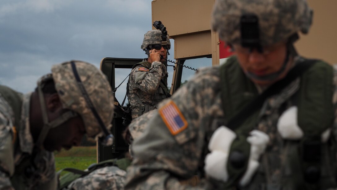 Soldiers transport mock casualties during exercise Patriot Warrior.