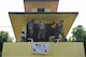 U.S. Army Sgt. Rajeev Neupane, right, 523rd Engineer Support Company, 130th Engineer Brigade interior electrician, and U.S. and Nepali Armed Forces, paint a temple at the Shree Mahendra Higher Secondary School during Pacific Angel (PACANGEL) 17-4 in Gorkha, Nepal, Aug. 18, 2017. PACANGEL is a multi-lateral humanitarian assistance civil military engagement, which improves military-to-military partnerships in the Pacific while also providing medical health outreach, civic engineering projects and subject matter exchanges among partner forces. (U.S. Air Force photo by Airman 1st Class Valerie Monroy)