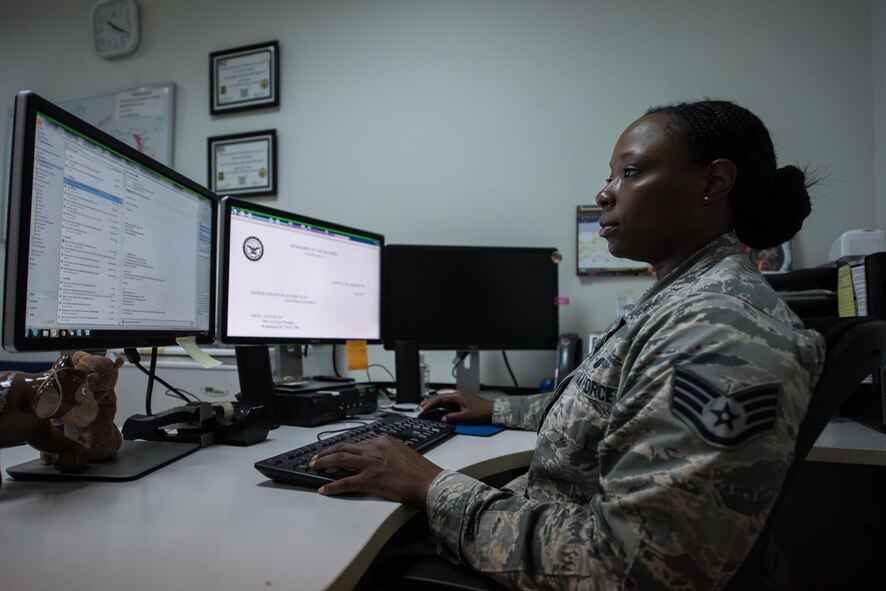 This week’s Rock Solid Warrior is Staff Sgt. Nataja Briggs, the knowledge operations NCOIC with the 386th Expeditionary Communications Squadron, deployed from Joint Base Andrews, Md. The Rock Solid Warrior program is a way to recognize and spotlight the Airmen of the 386th Air Expeditionary Wing for their positive impact and commitment to the mission.