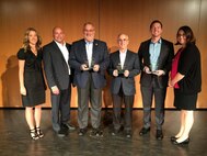Naval Surface Warfare Center, Crane Division (NSWC Crane) was recognized for two different Technology Transfer (T2) awards during Tuesday’s Federal Laboratory Consortium (FLC) Midwest and Southeast Regional Meeting.
NSWC Crane’s partnership with GoX Studio received the 2017 Midwest Regional Excellence in T2 award, and NSWC Crane’s partnership with Ohio Aerospace Institute (OAI) and NASA Glenn Research Center received the 2017 Midwest Region Interagency Partnership Award.