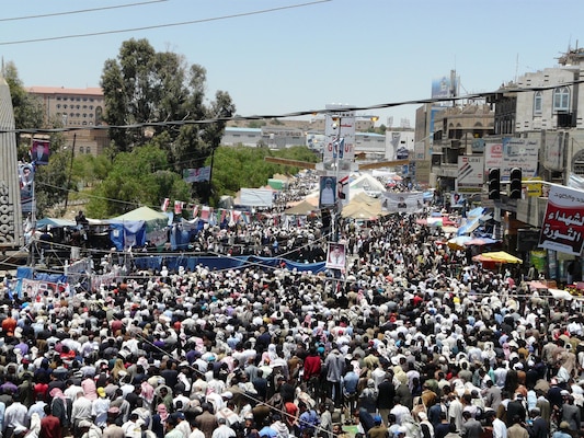 Protests in Sanaa, Yemen in April 2011