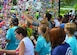 Participants walk through the 1,000-crane curtain during the Out of the Darkness Walk at Mount Trashmore Park, Virginia Beach, Va., Sept. 10, 2016.