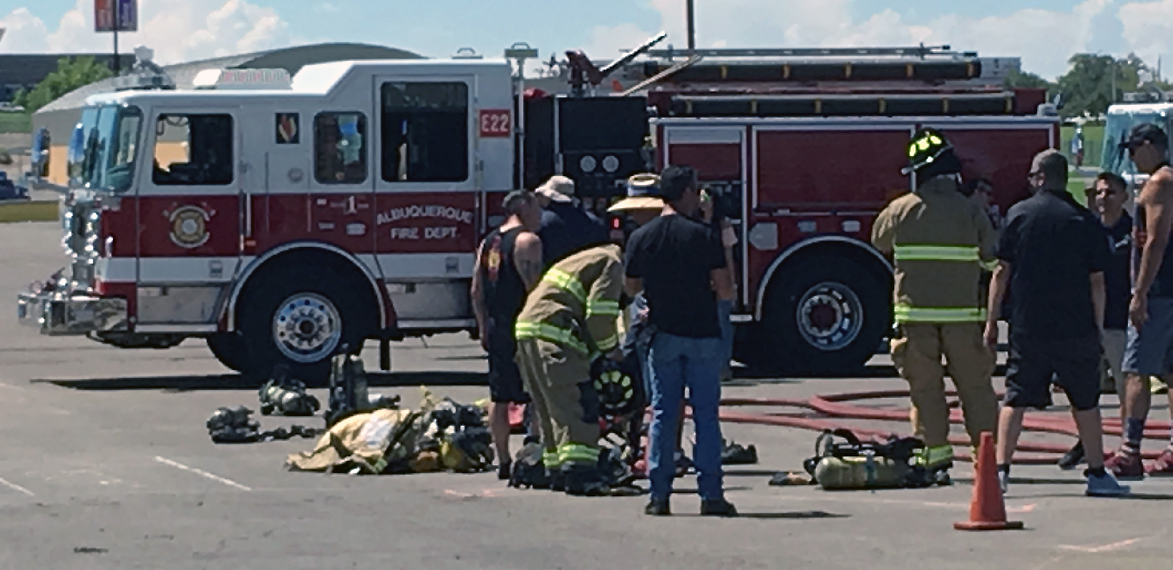 Fire Department Competes In First Fire Muster