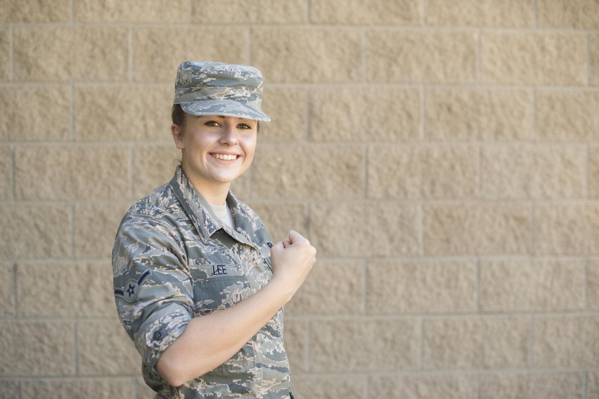 Airman Morgan J. Lee, 940th Force Support Squadron personalist, poses for a photo August 30, 2017, at Beale Air Force Base, California.