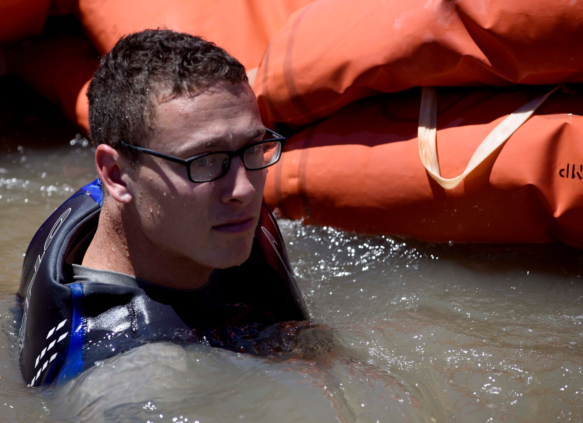 Airmen in lake