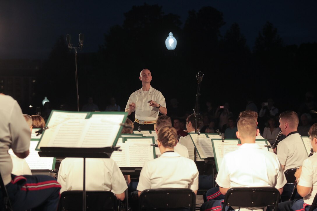 On Aug. 30, 2017, the Marine Band performed on the West Terrace of the United States Capitol.