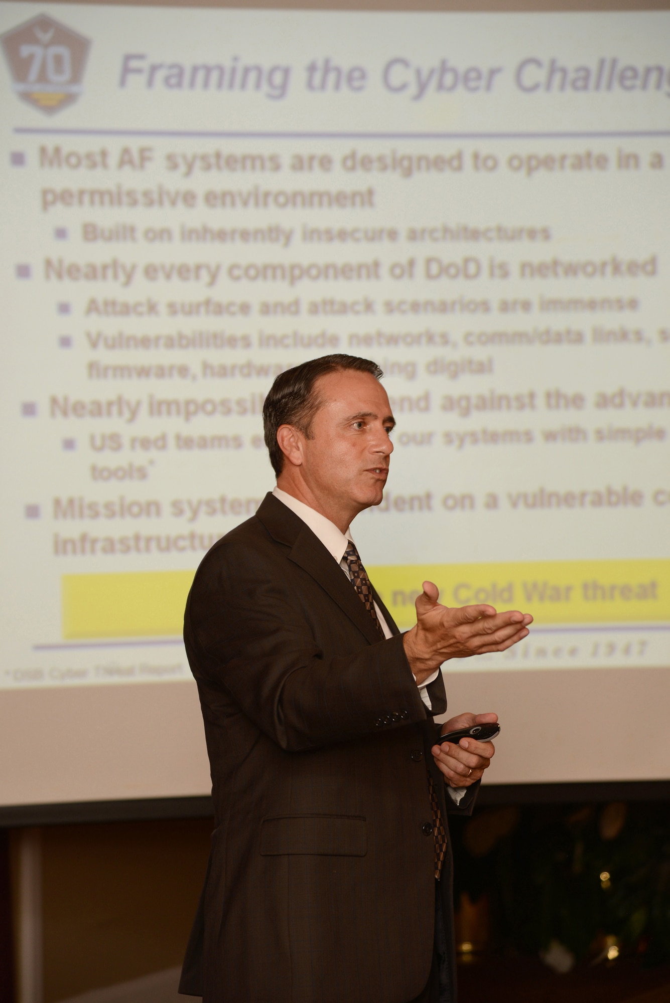 Kevin Stamey, Air Force Sustainment Center director of Engineering, was the keynote speaker at the 13th Annual Technology Day Aug. 17 at the Tinker Club and sponsored by the Armed Forces Communications and Electronics Association's Oklahoma City chapter.