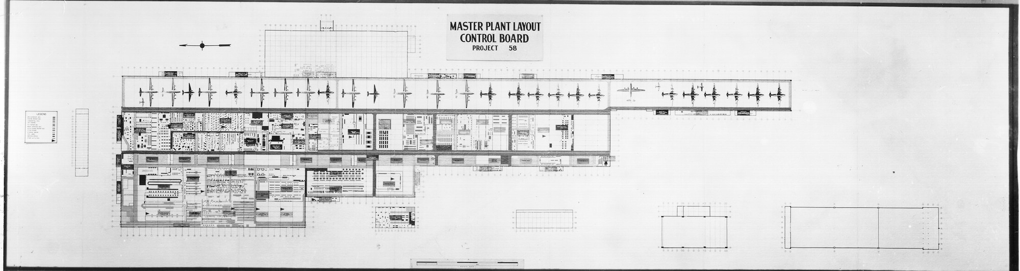 Bldg. 3001 floor plan in the 1940s.