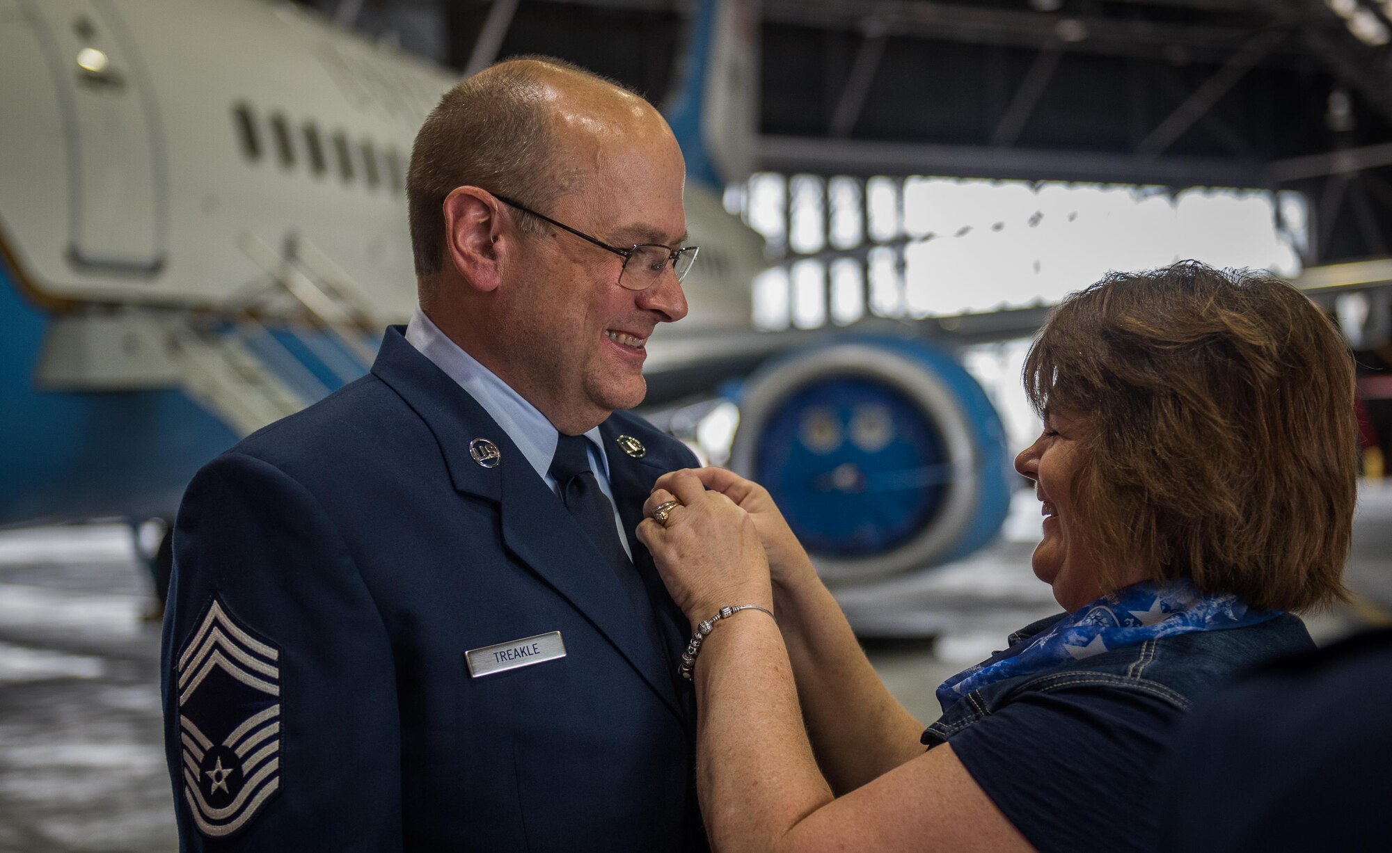 Chief Master Sgt. Treakle retires after 36 years of service.