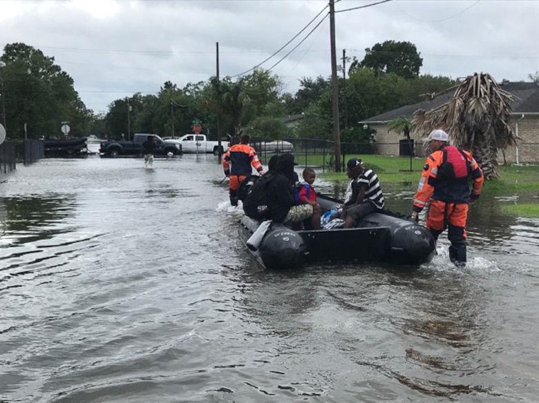 The 123rd STS conducts rescue and recovery operations during Hurricane Harvey.