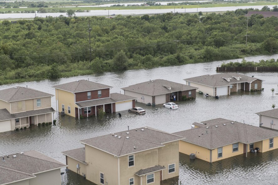 Hurricane Harvey left streets and houses flooded after making landfall.