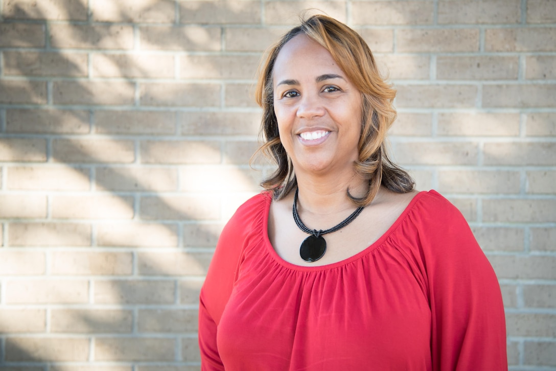 Sherita Johnson, 403rd Wing Finance office budget analyst, poses for a photo Nov. 27, 2017 at Keesler Air Force Base, Mississippi. (U.S. Air Force photo by Staff Sgt. Heather Heiney)