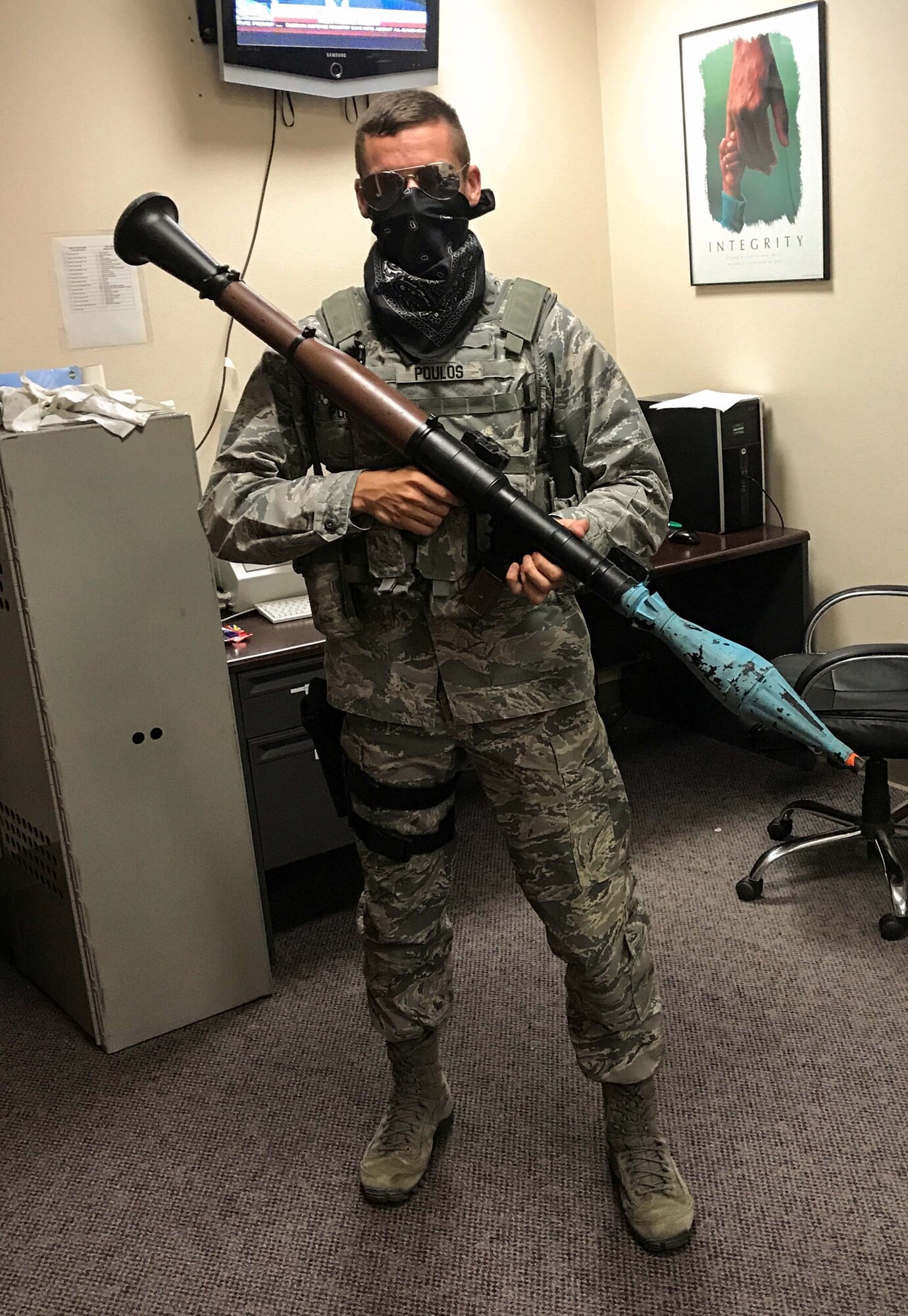 Airman posing for photo