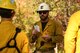 Brock Williams, Shaw Wildland Support Module assistant module leader, speaks to module team members and 20th Civil Engineer Squadron firefighters before a prescribed fire at Poinsett Electronic Combat Range near Wedgefield, South Carolina, Nov. 29, 2017.