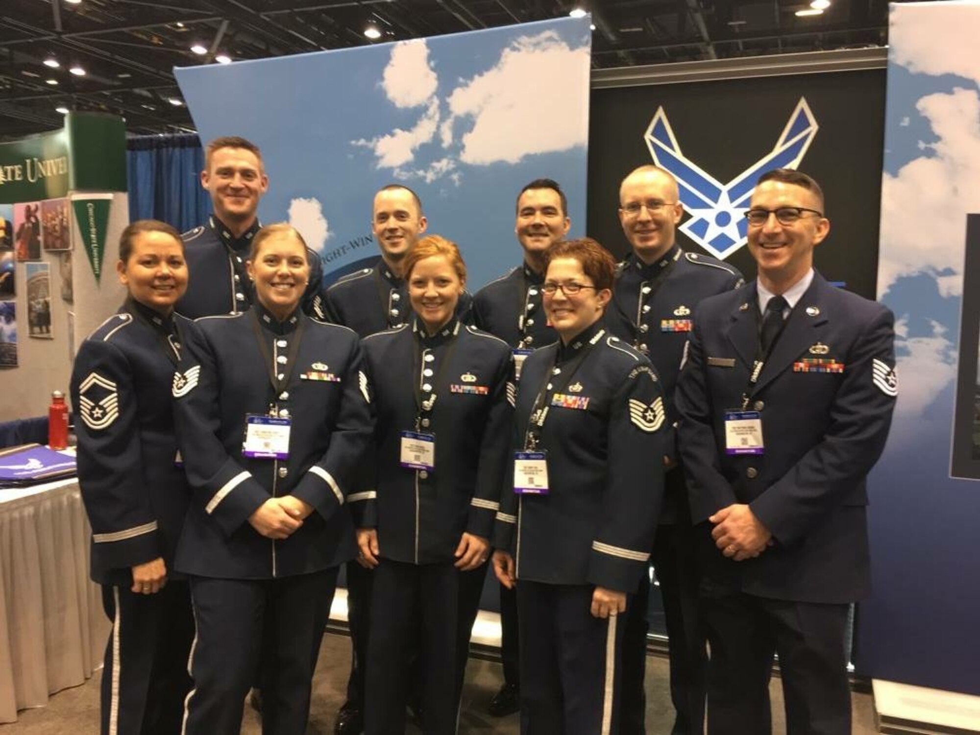 Members of the USAF Band attend the Midwest Band and Orchestra Clinic in Chicago, IL