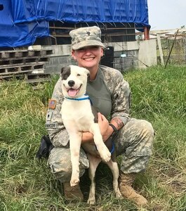 NY Guard MP adopts stray dog from U.S. Virgin Islands