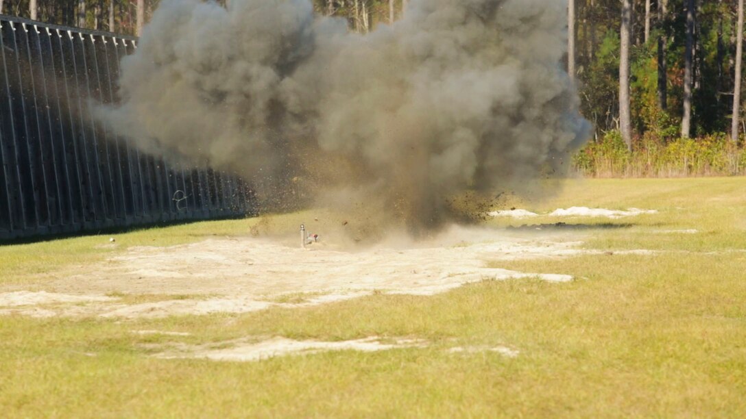 The 8th ESB Marines conducted the range in order to improve their confidence and ability to perform low-order demolition.