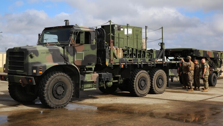 U.S. Marines prepare to transport an AN/TPS-80 G/ATOR radar system to Bogue Field, N.C., Oct. 24, 2017. This G/ATOR radar system is the first of its kind to be used by the Marine Corps and will be put to the test during exercise Bold Alligator.
