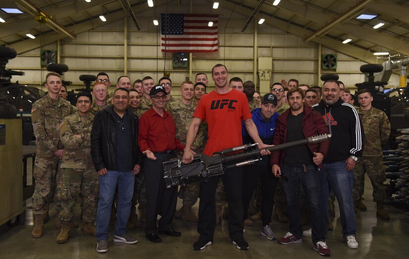 U.S. service members got a visit from Ultimate Fighting Championship fighters, co-founder and MMAjunkie Radio hosts during the MMA Legends Tour at Joint Base Langley-Eustis, Va., Nov. 30 through Dec. 2, 2017.